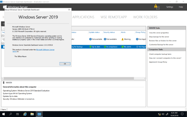 Windows Server 2019 Essentials