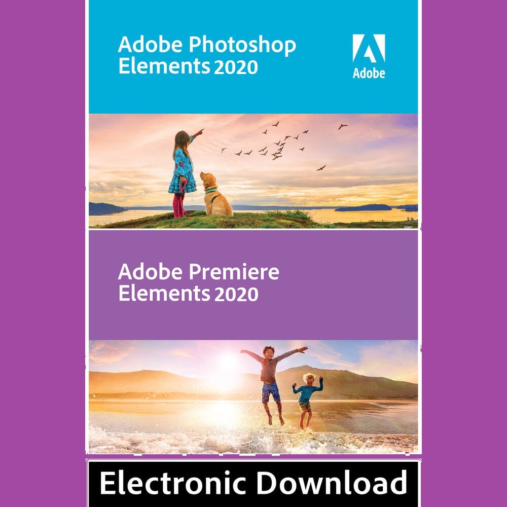 Adobe Photoshop Elements 2020 & Adobe Premiere Elements 2020 | Lifetime License | For Windows | Digital Delivery.