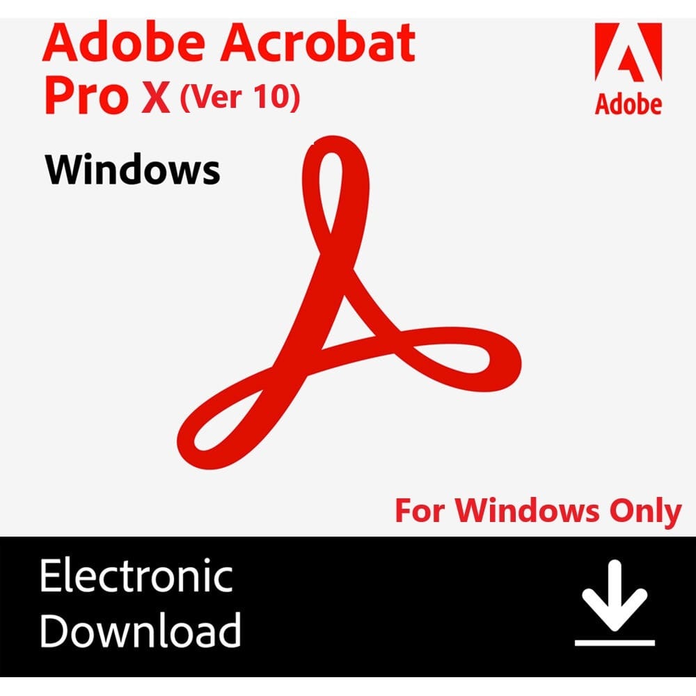 Acrobat X Pro (version 10) for Windows Only | 1 PC | Digital Delivery | EN-DE-FR Language Only