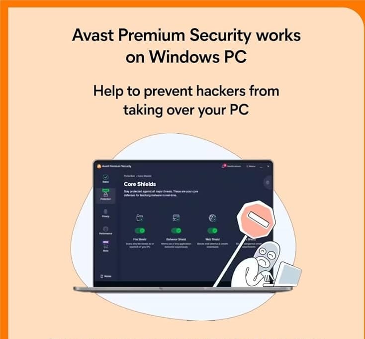 Avast premium Security | 1PC-1Year | For Windows Only 1 avast security