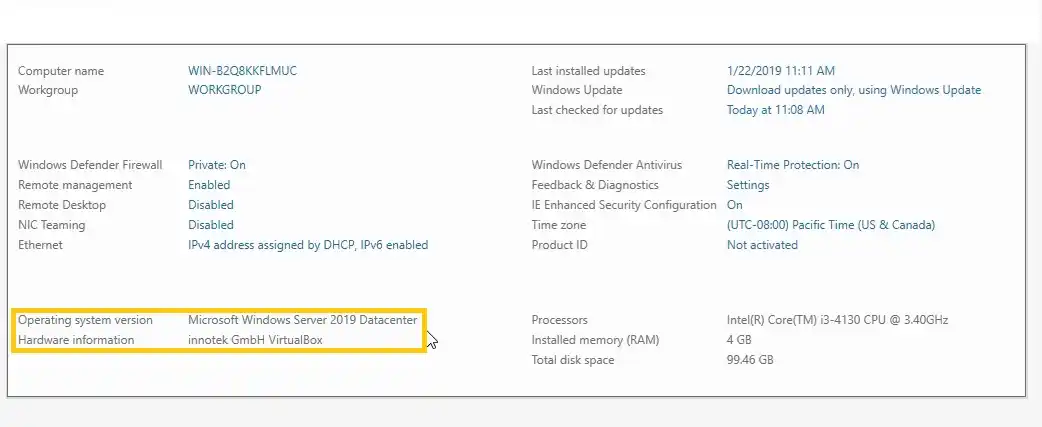 Windows Server 2019 Data Center Edition 1 Windows Server 2019 Data Center Edition