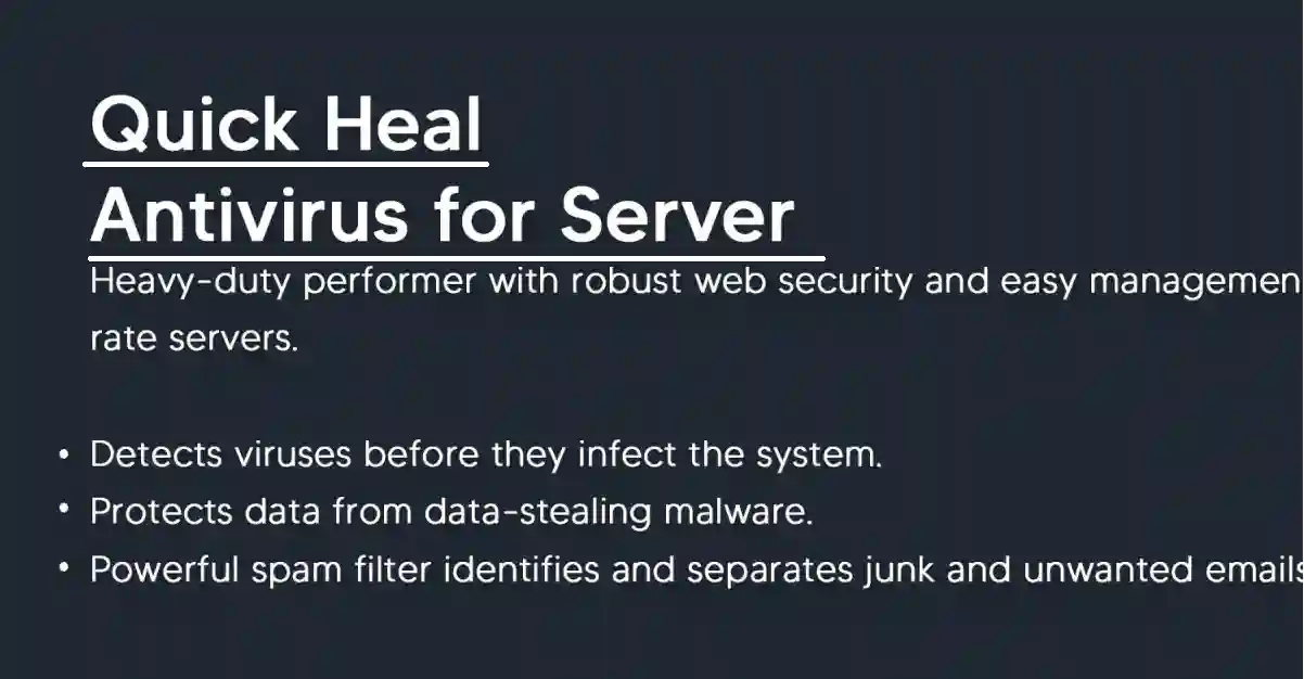 Quick Heal Antivirus For Server | 3 Years 1PC 1 QuickHeal Antivirus For Server