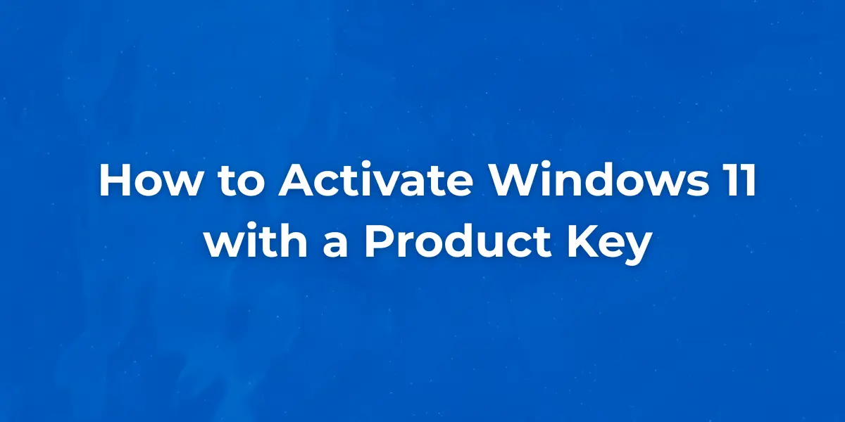 How to Activate Windows 11 with a Product Key 1 Entering Windows 11 product key during setup