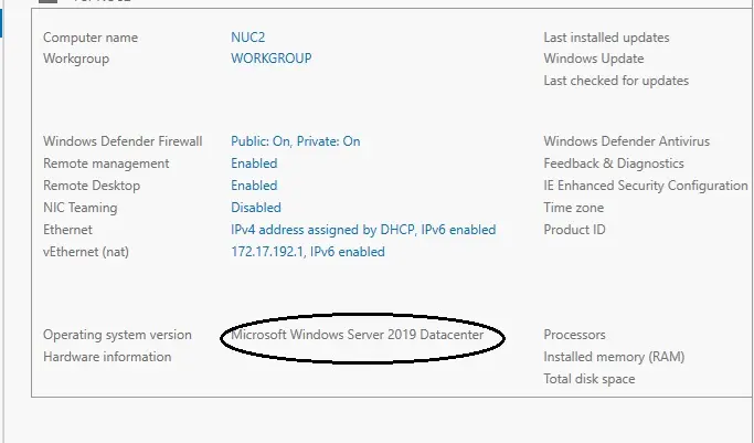 Windows Server 2019 Standard Edition 1 Windows Server 2019 Standard Edition