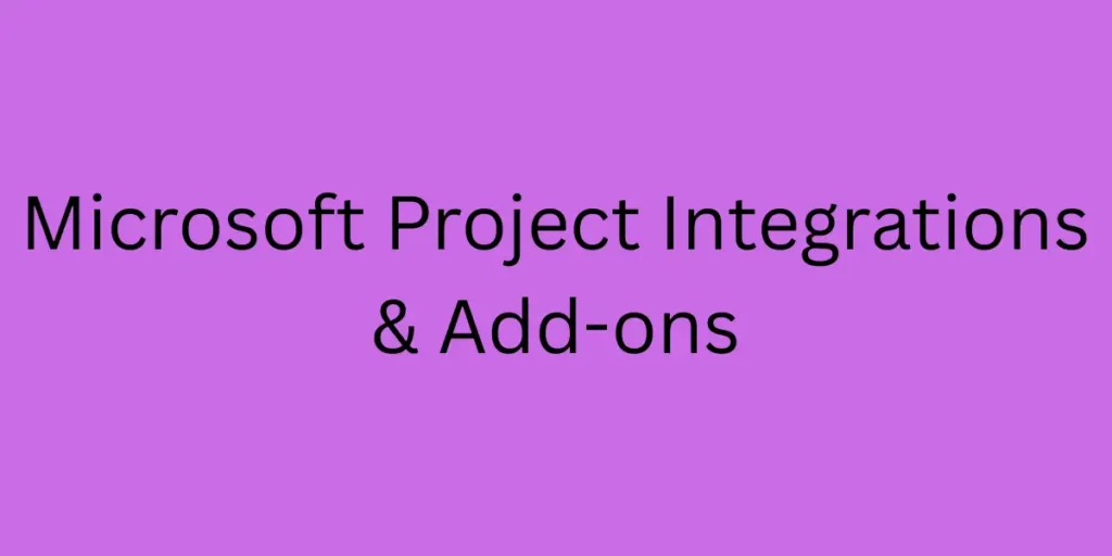 Microsoft Project Integrations & Add-ons
