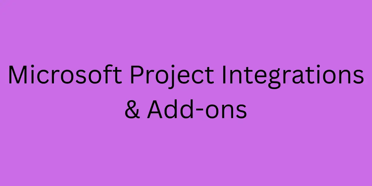 Microsoft Project Integrations & Add-ons
