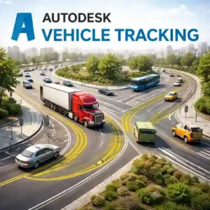 Real-Time Traffic Simulation with Autodesk Vehicle Tracking: Vehicles Navigating Curves