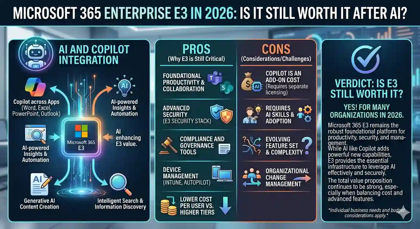 Microsoft 365 Enterprise E3 in 2026: Is It Still Worth It After AI?