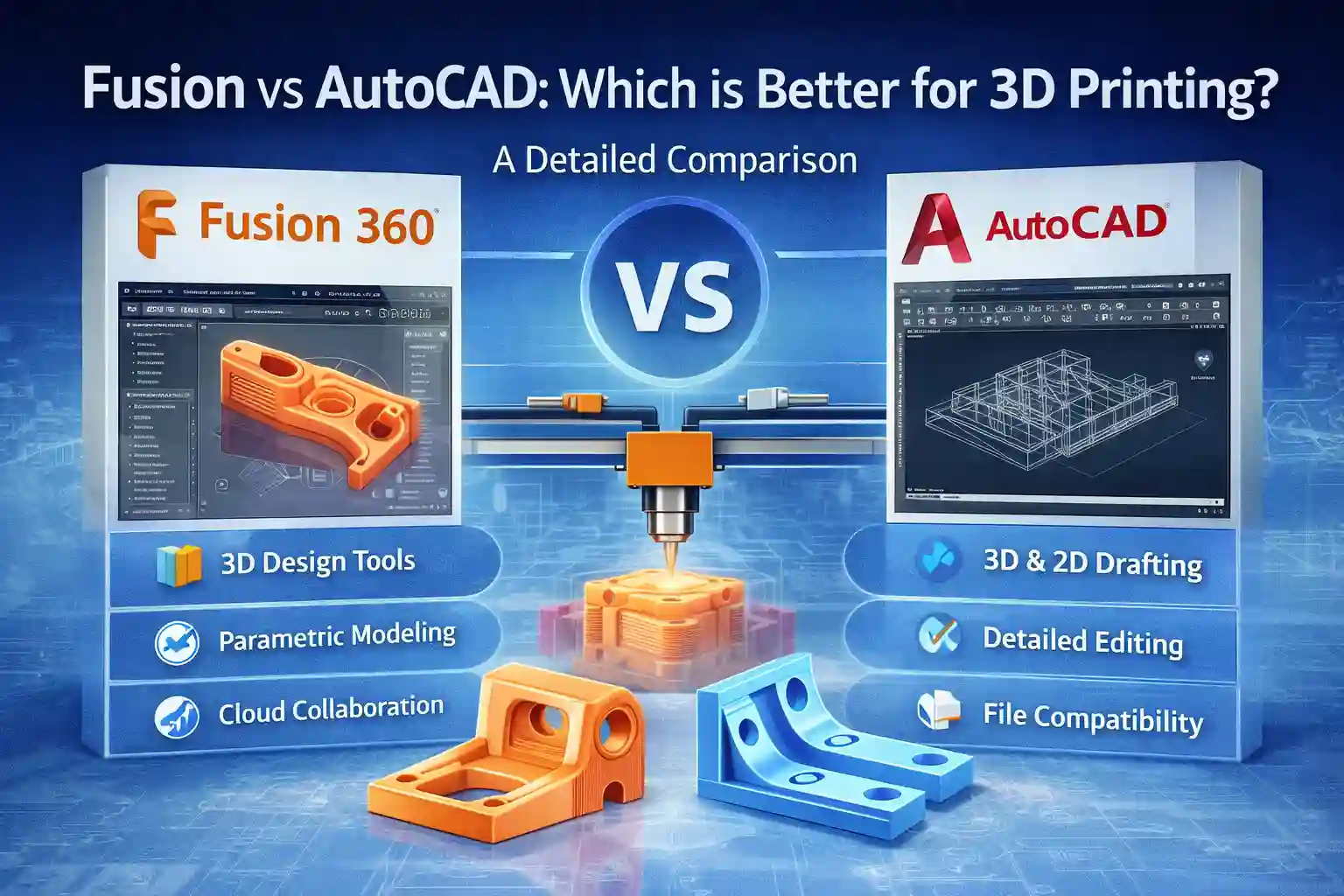 Fusion 360 vs AutoCAD for 3D Printing
