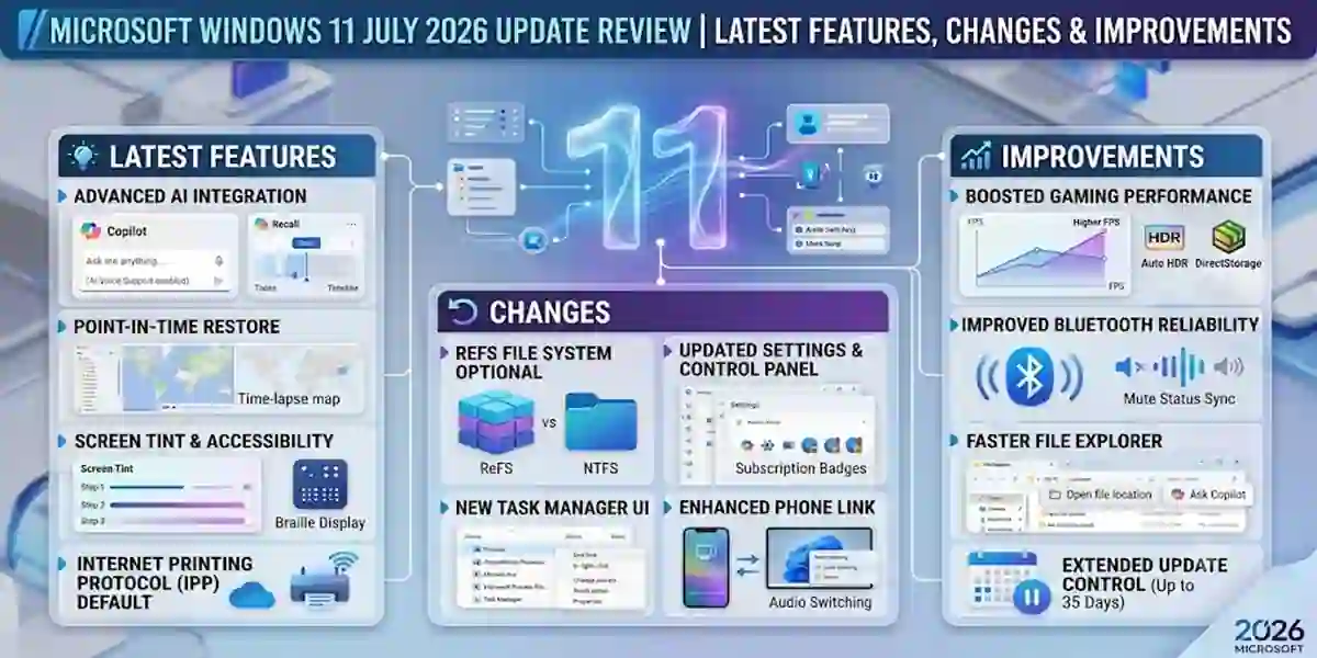 Microsoft Windows 11 July 2026 Update Review | Latest Features, Changes & Improvements