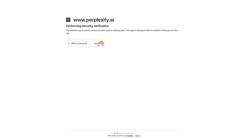 Screenshot of Perplexity AI website