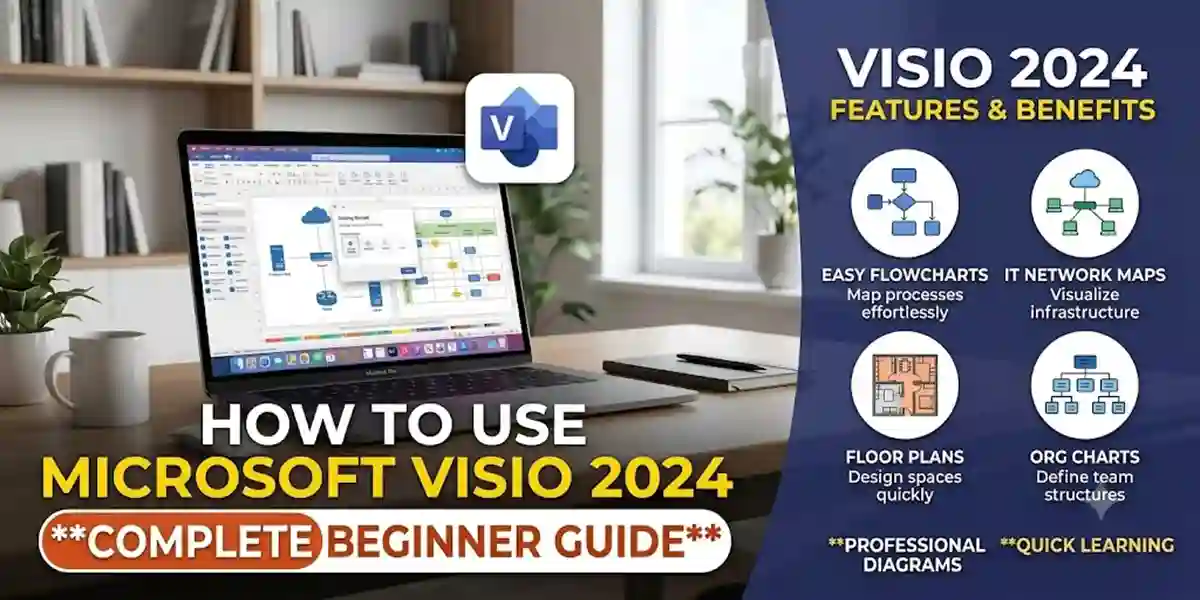 How to Use Microsoft Visio 2024 | Complete Beginner Guide for Creating Professional Diagrams