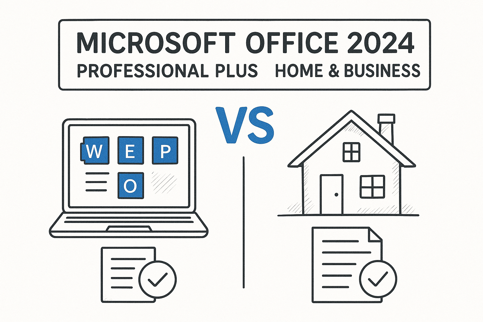 Microsoft Office 2024 Professional Plus vs Home & Business